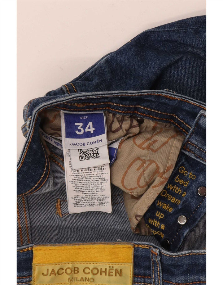 Jacob Cohen Vaqueros recortados para hombre W34 L25 Algodón azul
