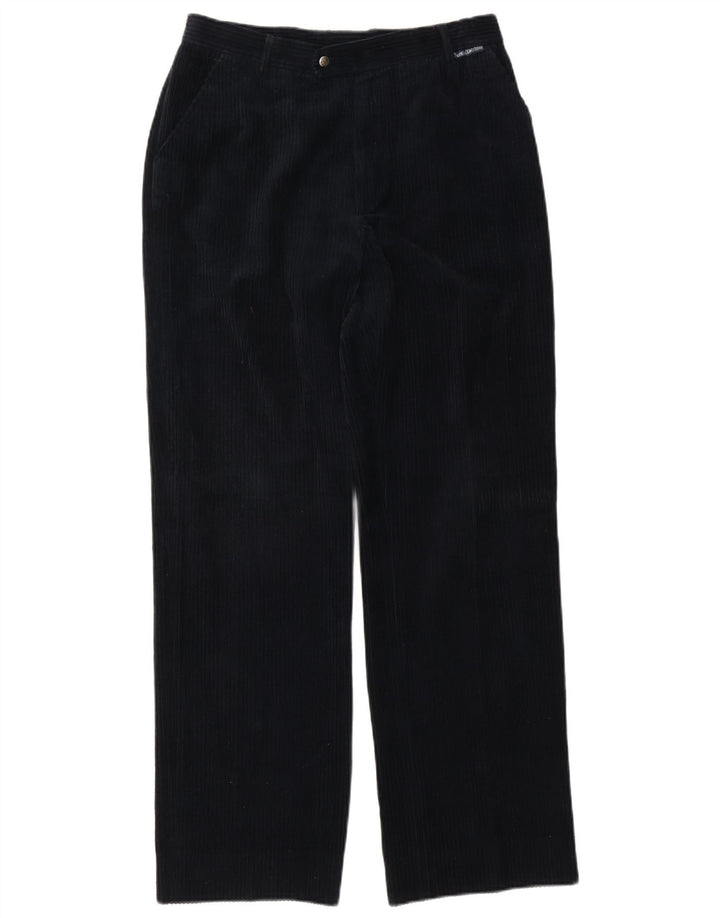 Sergio Tacchini Pantalones de pana para hombre IT 50 Large W32 L32 Azul marino