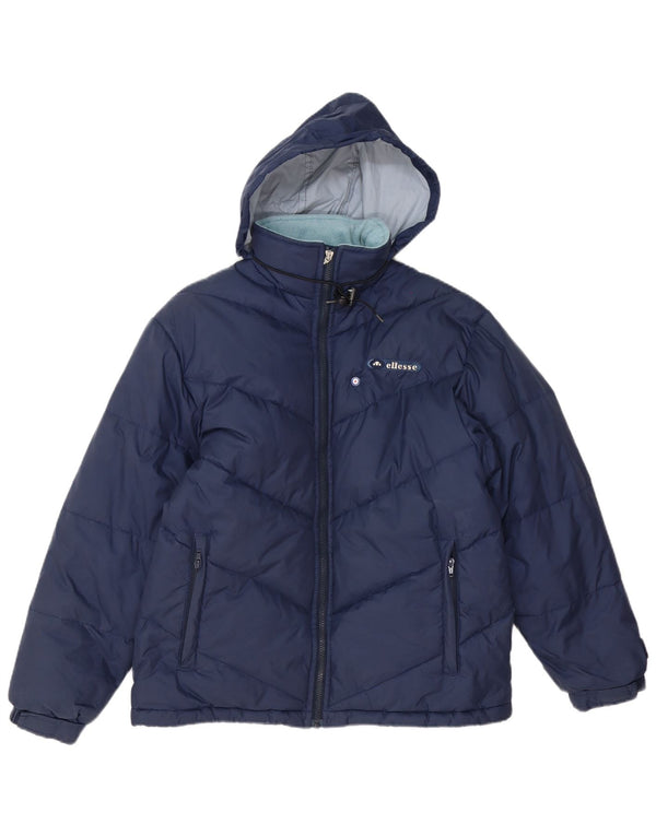 Chaqueta acolchada con capucha para mujer Ellesse UK 42 Poliéster azul marino mediano