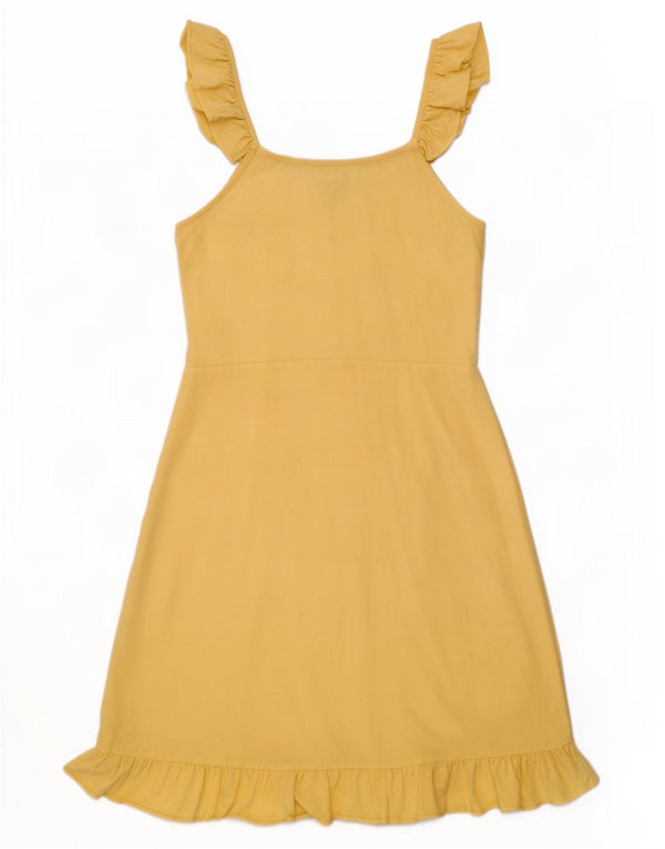 French Connection Vestido de tirantes para mujer UK 8 Small Amarillo Modal