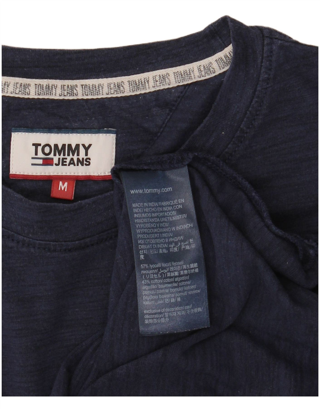 TOMMY HILFIGER Camiseta Hombre Top Medium Azul Marino Lyocell
