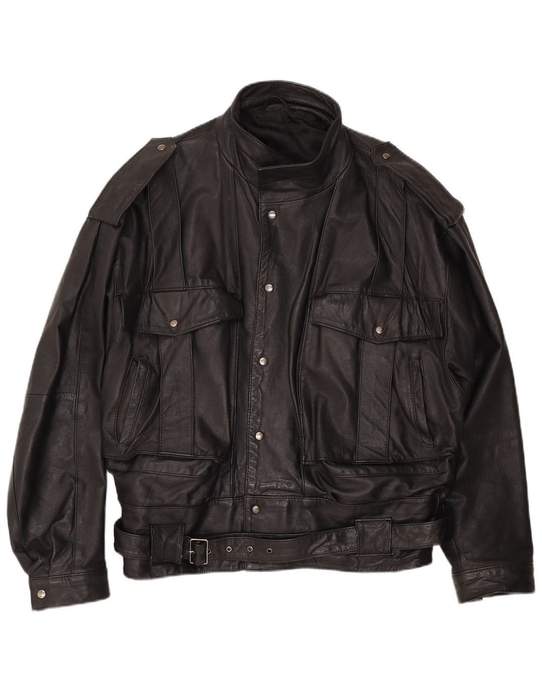 AVANTI Chaqueta de cuero para hombre UK 40 Large Cuero negro