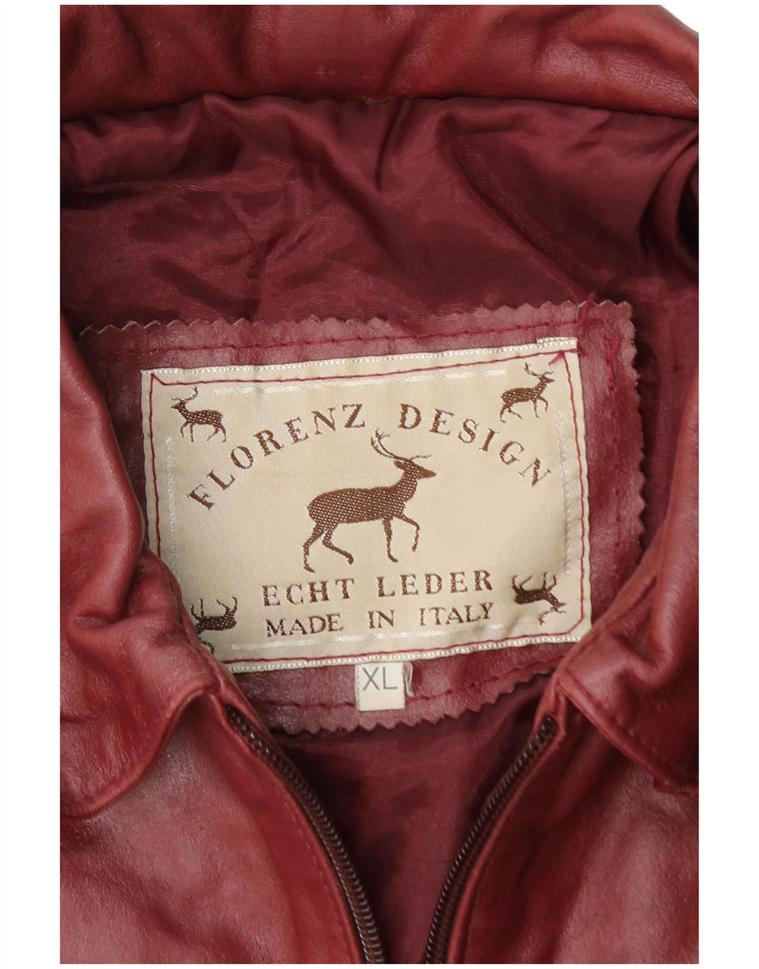 Vintage mujer crop chaqueta de cuero Reino Unido 18 XL cuero granate