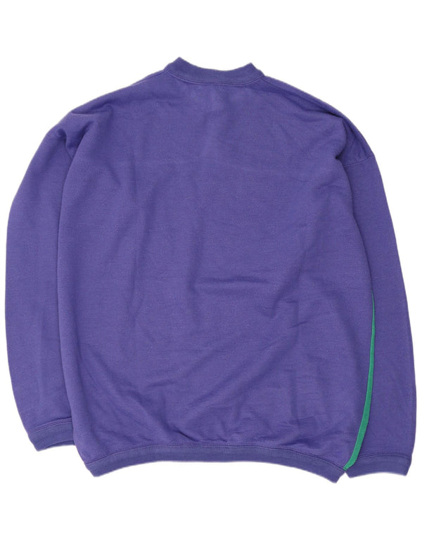 Samar Hombre Sudadera Gráfica Jumper XL Morado Colorblock Algodón