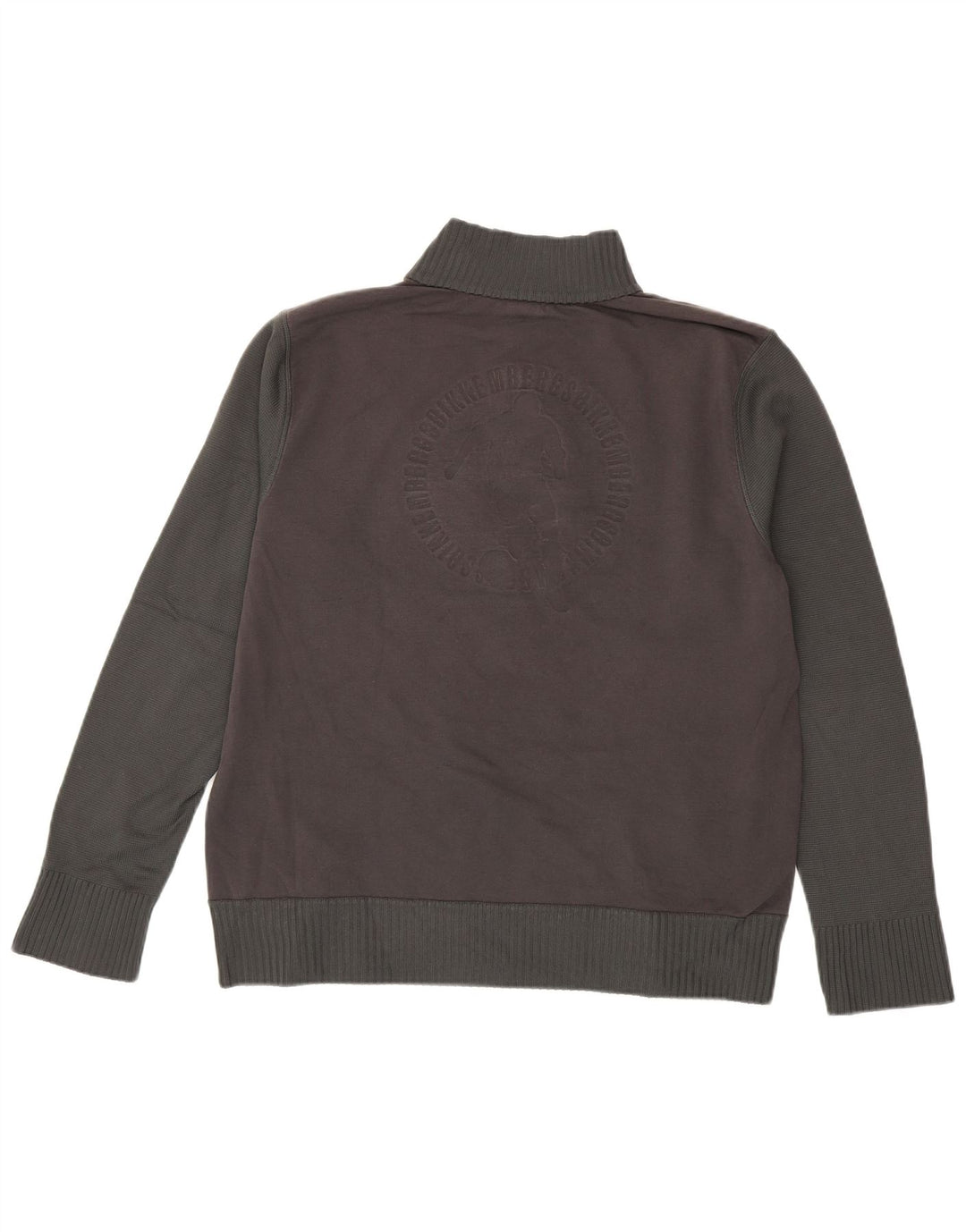 Bikkembergs Jersey con cuello y cremallera para hombre XL Gris