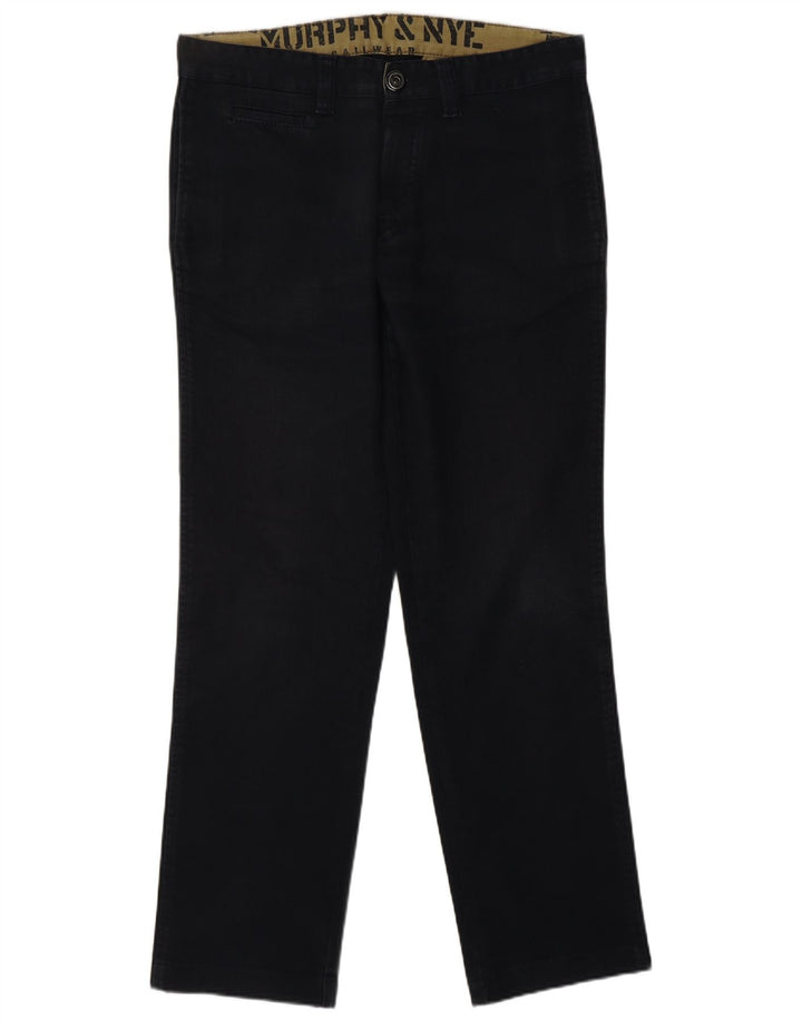 MURPHY & NYE Pantalón chino recto para mujer W32 L31 Algodón azul marino