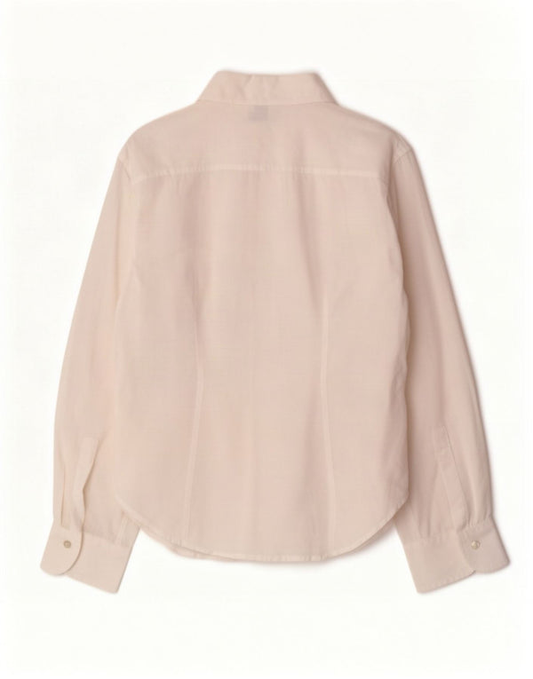Armani Collezioni Blusa transparente para mujer IT 46 Ramio blanco grande