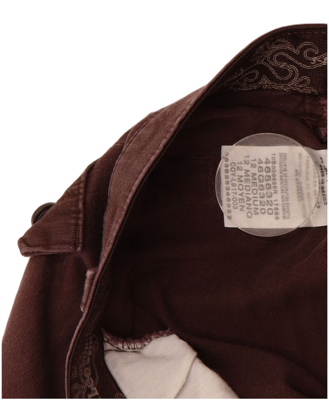 LEE Pantalones casuales rectos para mujer US 12 Large W32 L31 Algodón marrón