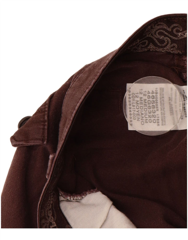 LEE Pantalones casuales rectos para mujer US 12 Large W32 L31 Algodón marrón