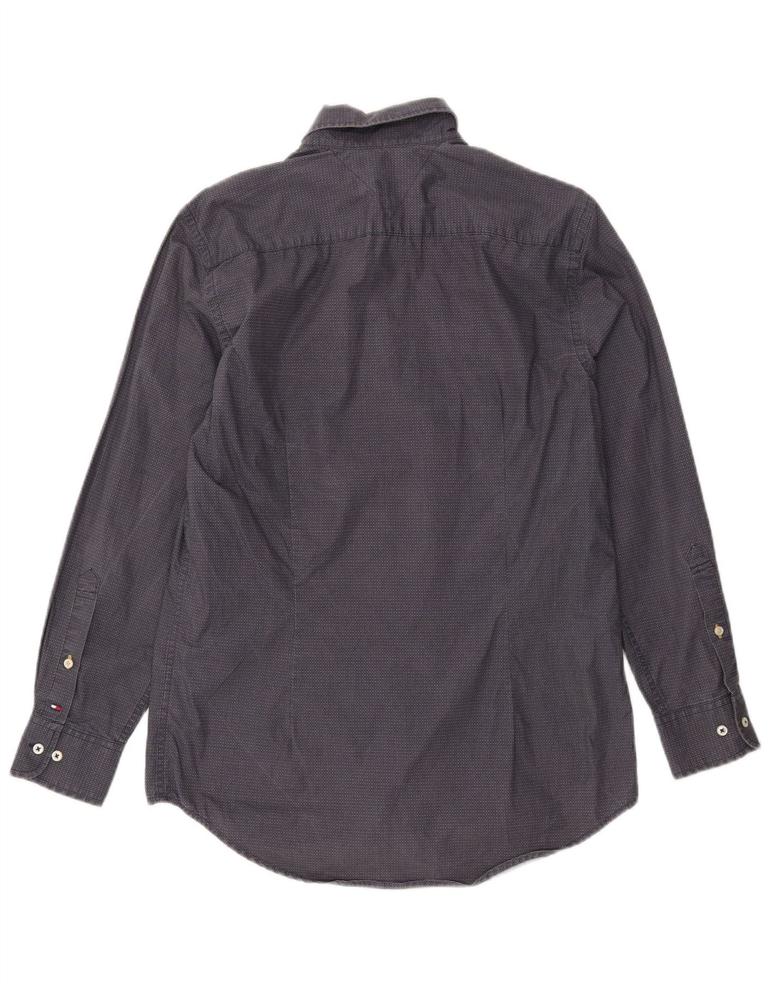 TOMMY HILFIGER Camisa slim fit de hombre de algodón con lunares en azul marino medio