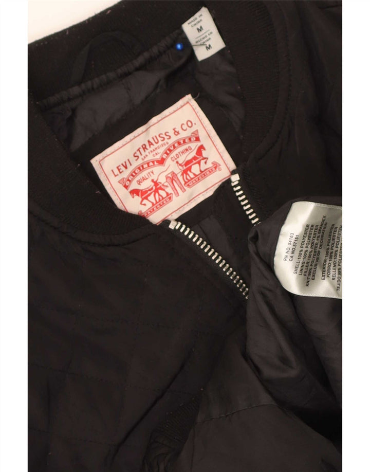 Levi's Chaqueta Bomber para Mujer UK 40 Mediana Poliéster Negro
