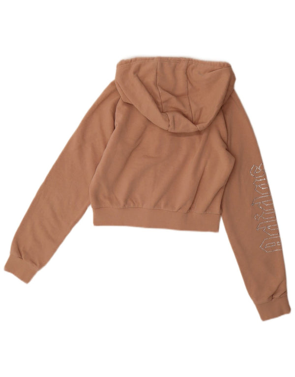Adidas - Sudadera con capucha para mujer, diseño gráfico con cremallera, talla 10, color rosa