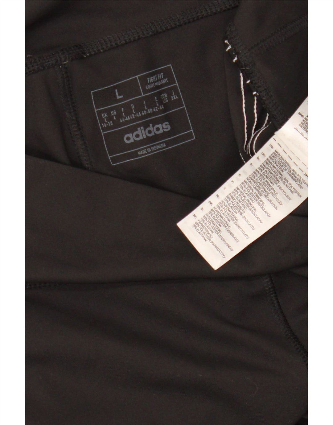 ADIDAS Mujer Aeroready Leggings UK 16/18 Grande Negro Poliéster