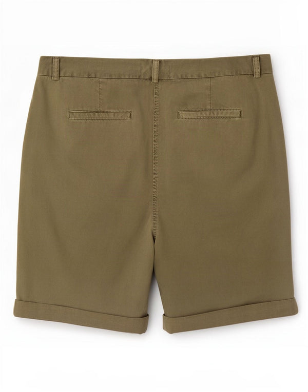 Marks & Spencer Pantalones cortos chinos para mujer UK 16 Large W34 Algodón caqui