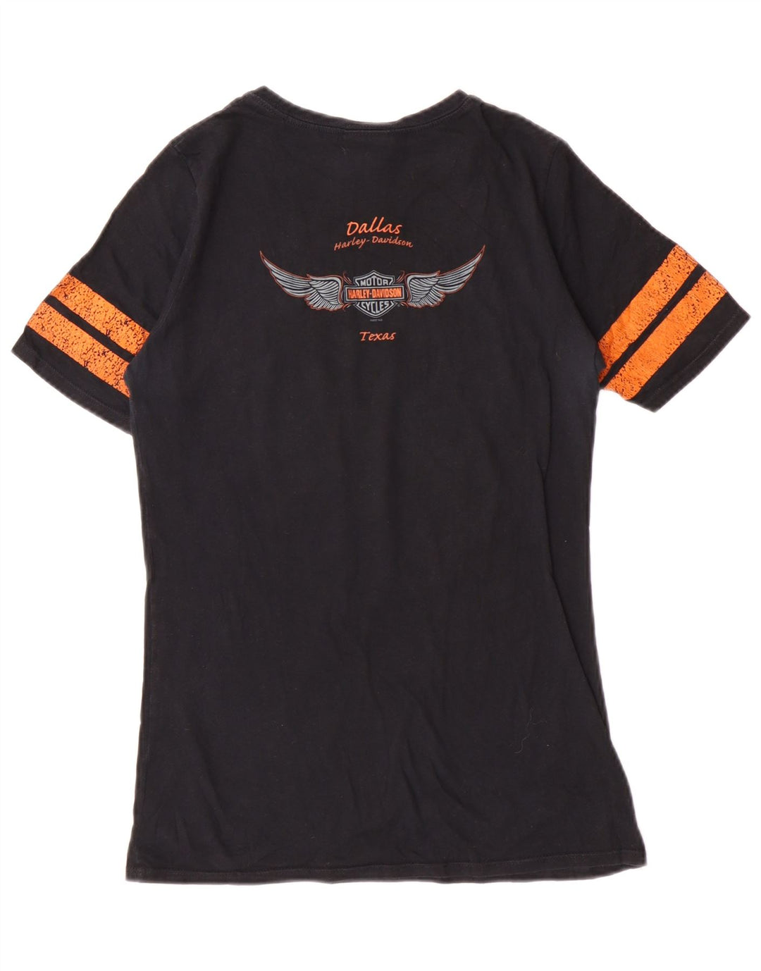 HARLEY DAVIDSON Camiseta gráfica para mujer Top UK 12 Mediano Algodón negro
