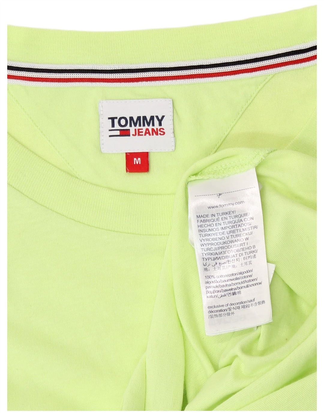 Tommy Hilfiger Camiseta para mujer Top UK 12 Algodón verde medio