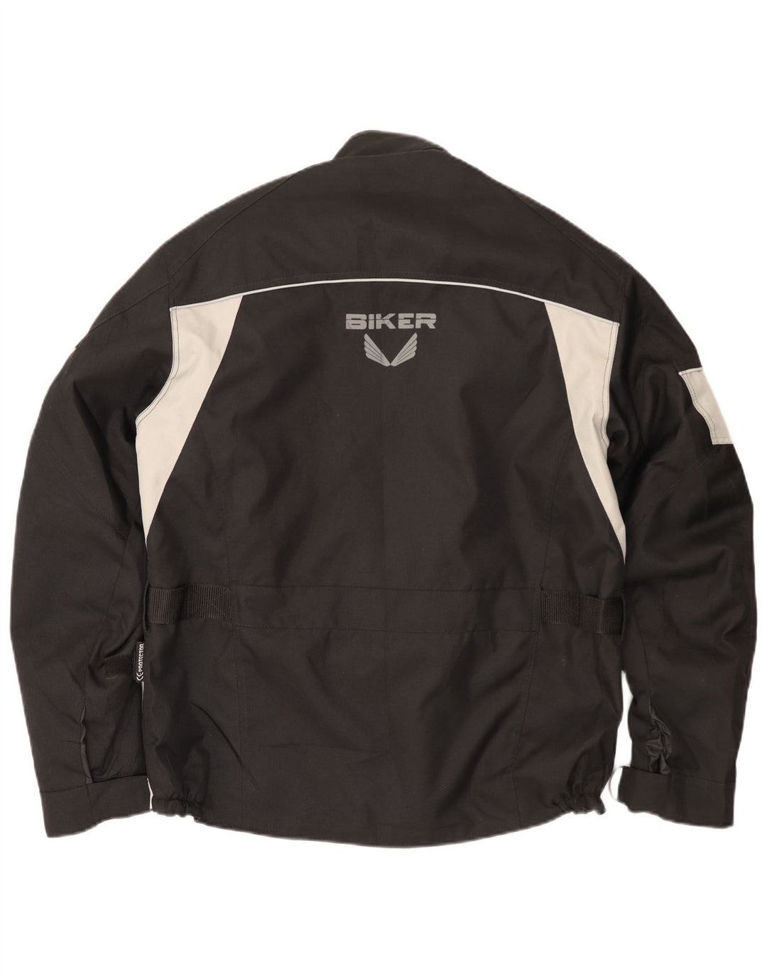 Biker Chaqueta Biker Racer para hombre Talla 50 Mediana Negro Colorblock Poliéster