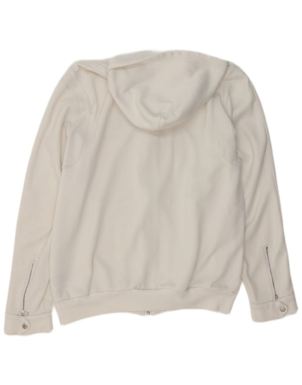 Adidas Sudadera con capucha y cremallera para hombre XL Poliéster blanco