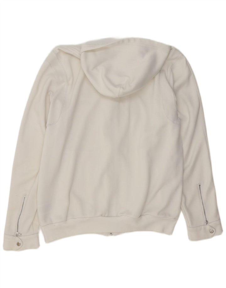 Adidas Sudadera con capucha y cremallera para hombre XL Poliéster blanco