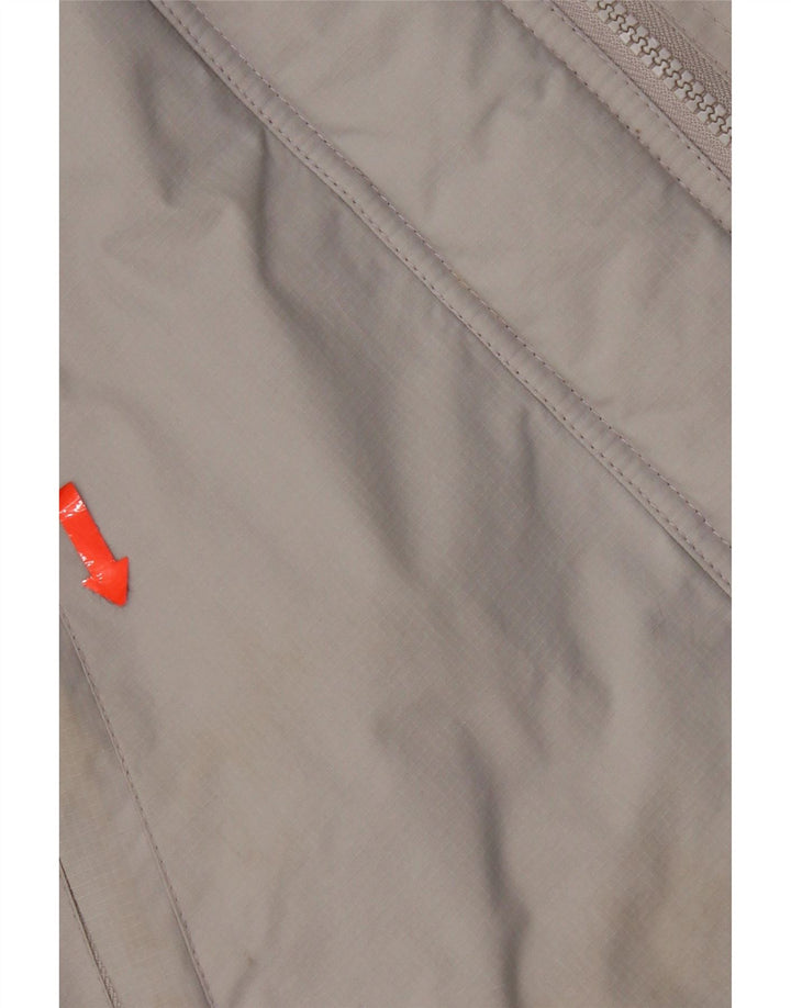 Superdry Chaqueta cortavientos con capucha para mujer UK 46 Large Grey Nylon