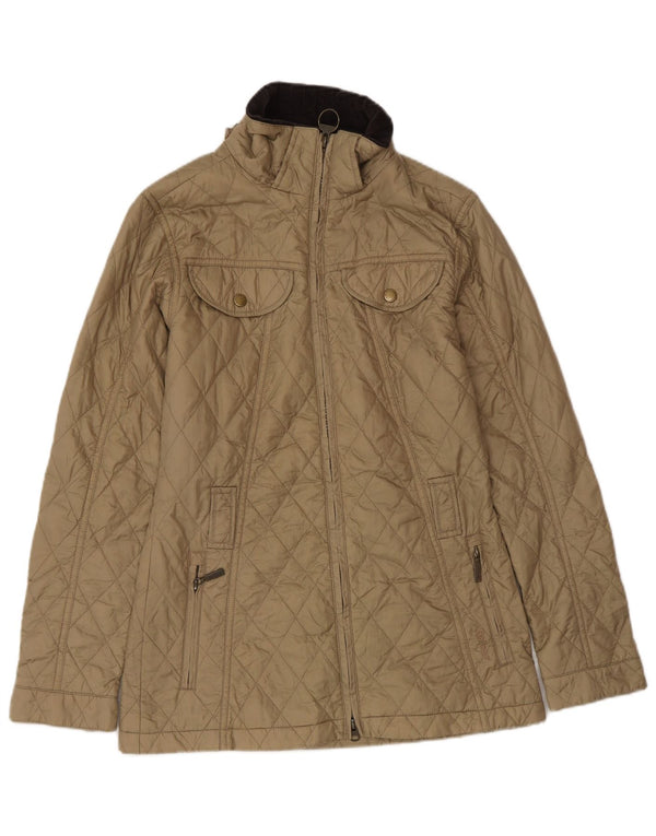Barbour Chaqueta acolchada para mujer UK 8 Small Beige Poliamida