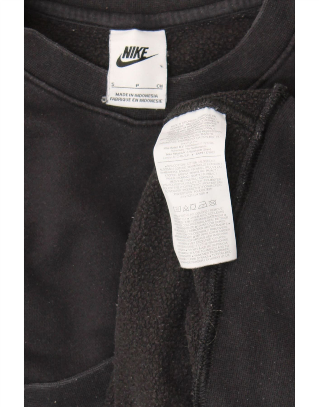 Nike Hombre Sudadera Jumper Small Negro Algodón