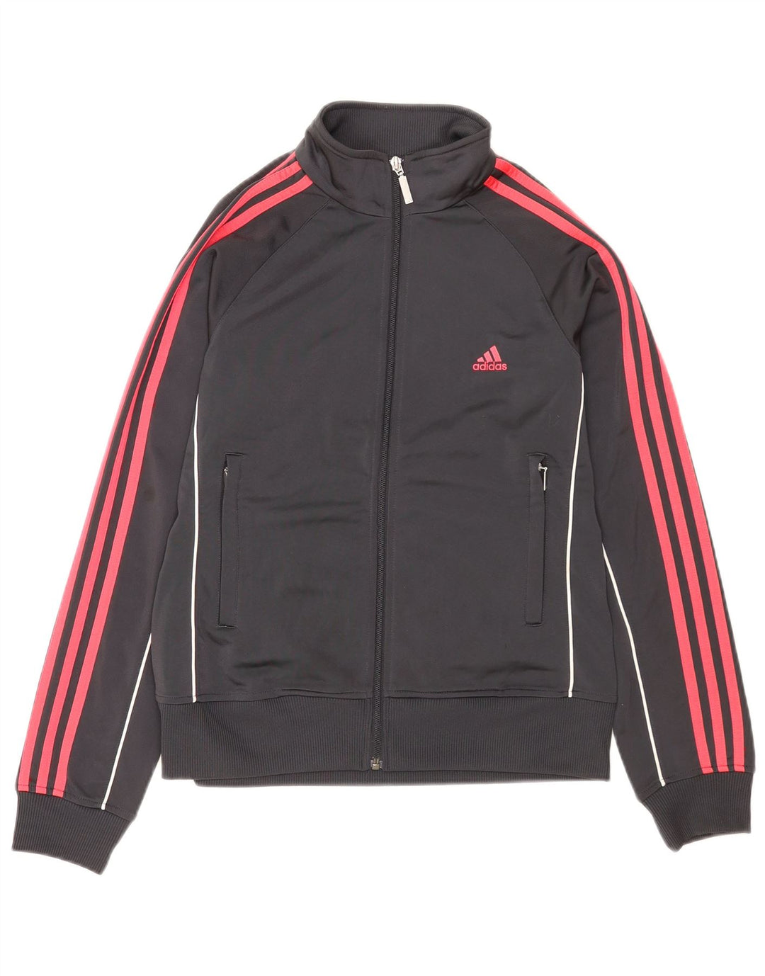 Adidas - Chaqueta de chándal para mujer, talla 40, poliéster gris grande