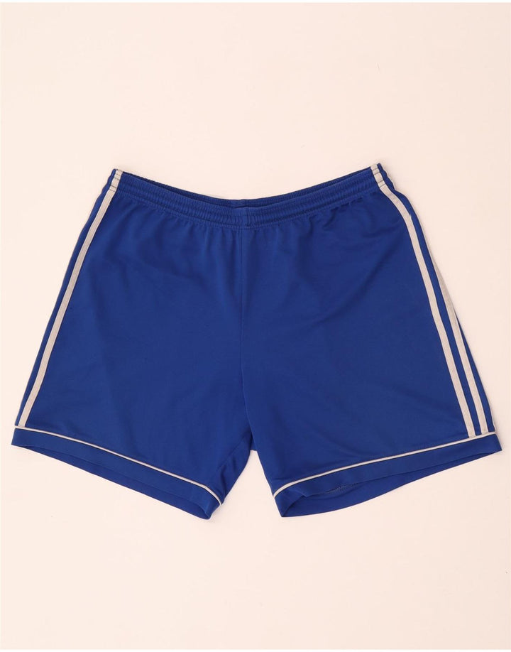 Adidas - Pantalones cortos deportivos para hombre, poliéster azul grande