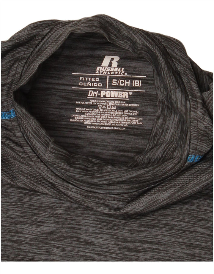 Russell Athletic Camiseta de Manga Larga para niño 7-8 años Small Gris Moteado