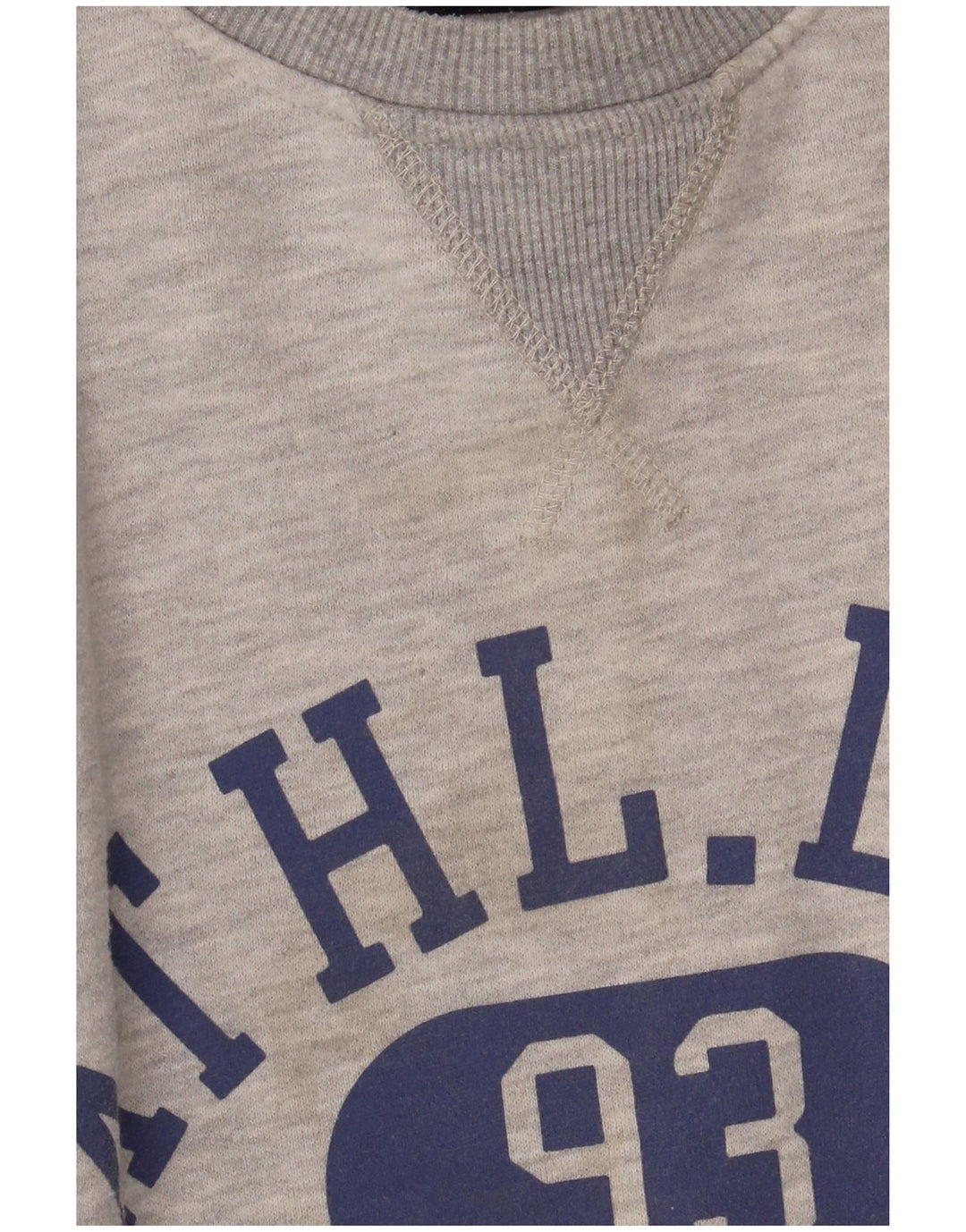 Crew Clothing Sudadera con gráfico para Hombre Jersey Grande de algodón moteado Gris