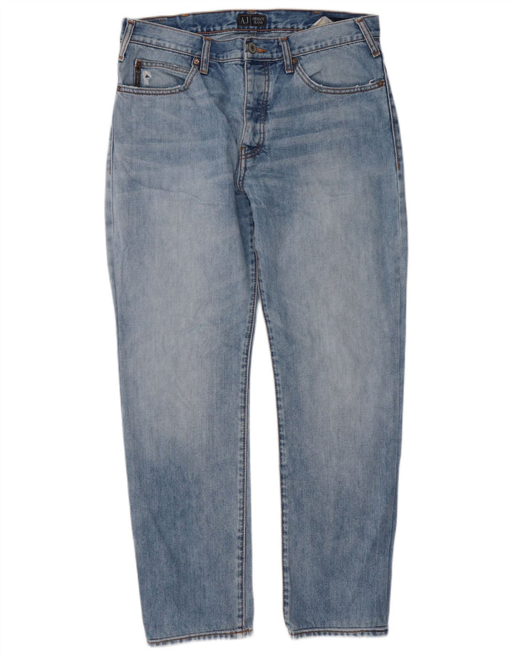 ARMANI Vaqueros rectos para hombre W34 L30 Azul