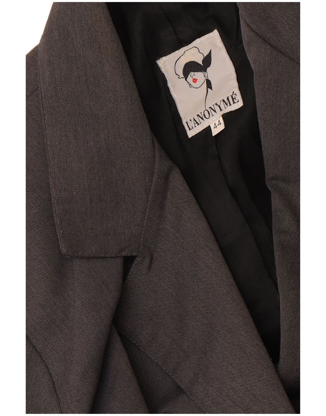Vintage mujer cosecha doble pecho chaqueta blazer IT 44 gris medio