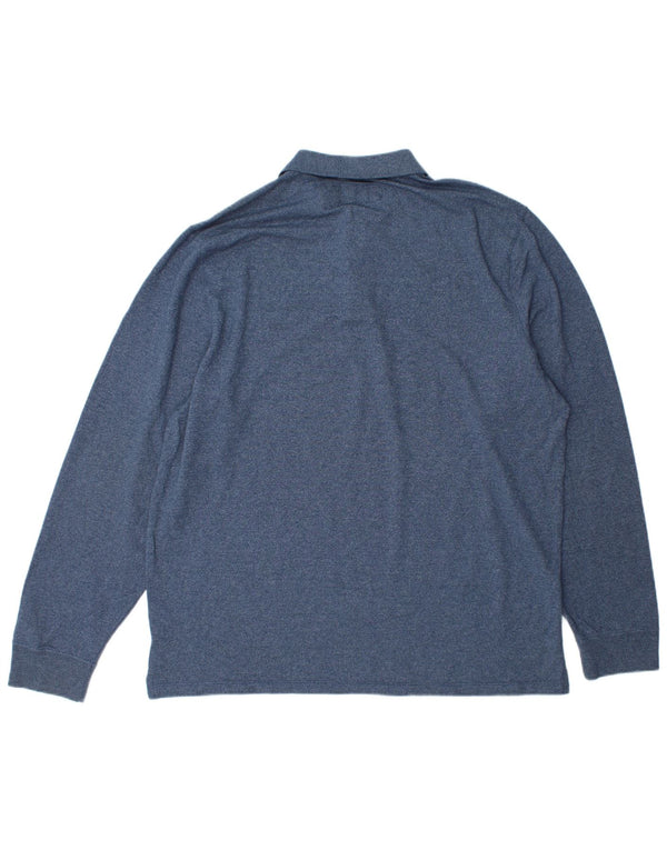 Abercrombie & Fitch Polo de manga larga para hombre 2XL Algodón azul