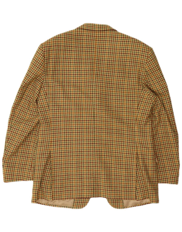Ermenegildo Zegna Chaqueta tipo blazer de 3 botones para hombre IT 52 Large Beige Houndstooth