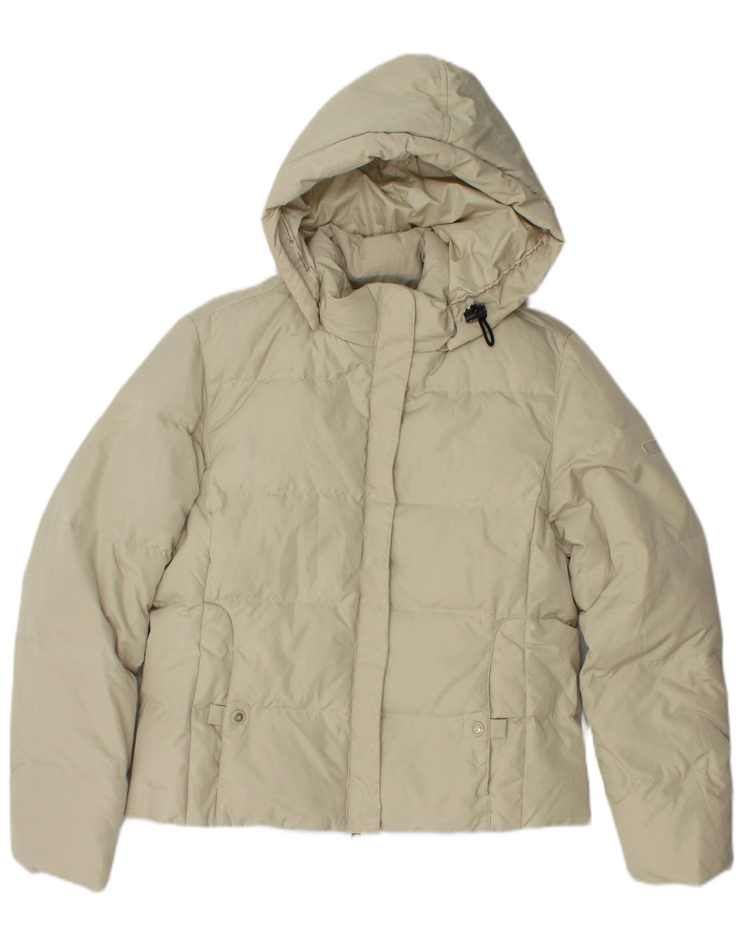 CHAMPION Chaqueta acolchada con capucha para mujer UK 14 Mediana Off White Poliéster