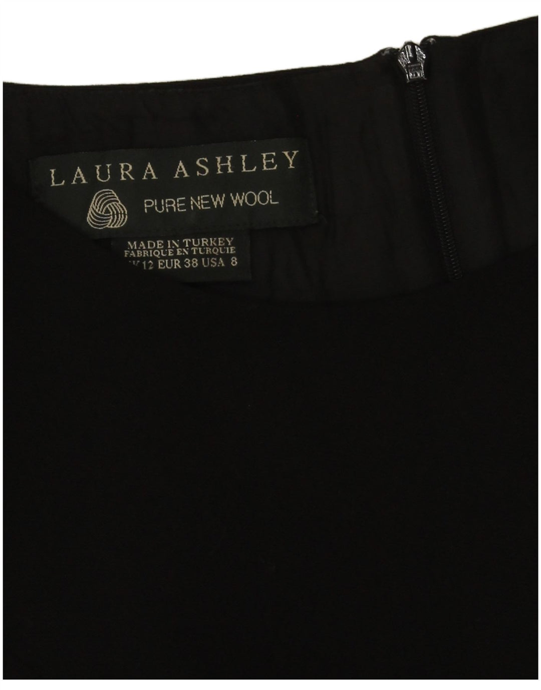 Laura Ashley Vestido tubo para mujer Reino Unido 42 Mediano Negro Lana nueva