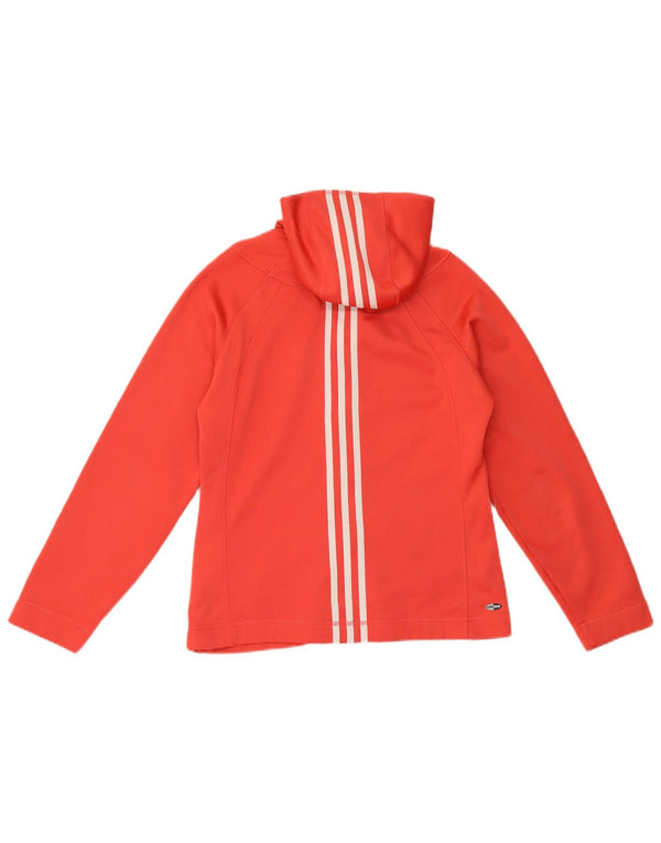 Adidas Climawarm Zip Sudadera con capucha para mujer Reino Unido 12 Medio Rojo Poliéster