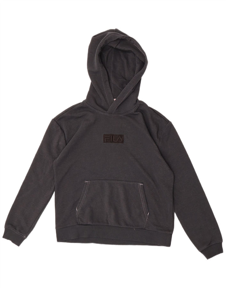 Fila Jersey con capucha gráfica para mujer UK 14 Medium Black