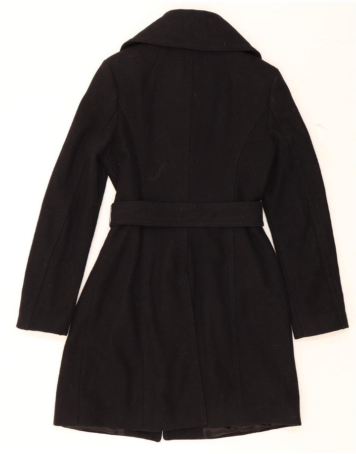 BENETTON Womens Overcoat IT 42 Medium Black Wool Vintage Benetton and Second-Hand Benetton from Messina Hembry 