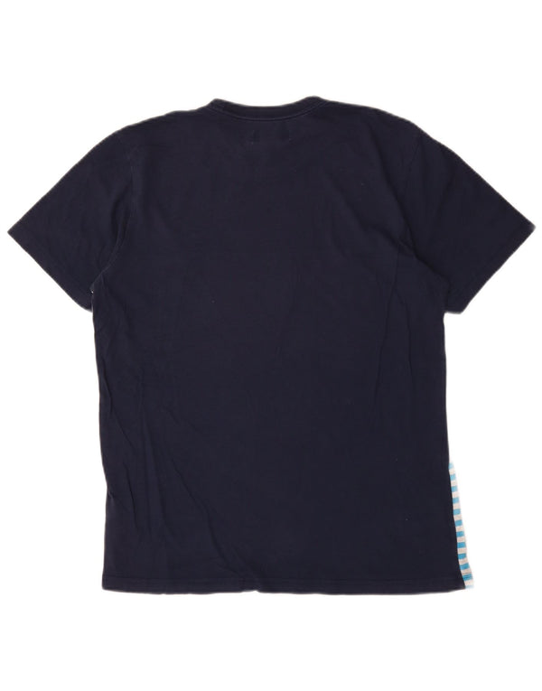 Camiseta Adidas Hombre Top Medium Azul Marino Rayas Algodón