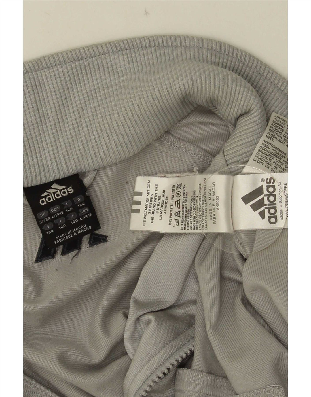 Adidas Chaqueta de chándal para niño 13-14 años Gris Colorblock Poliéster
