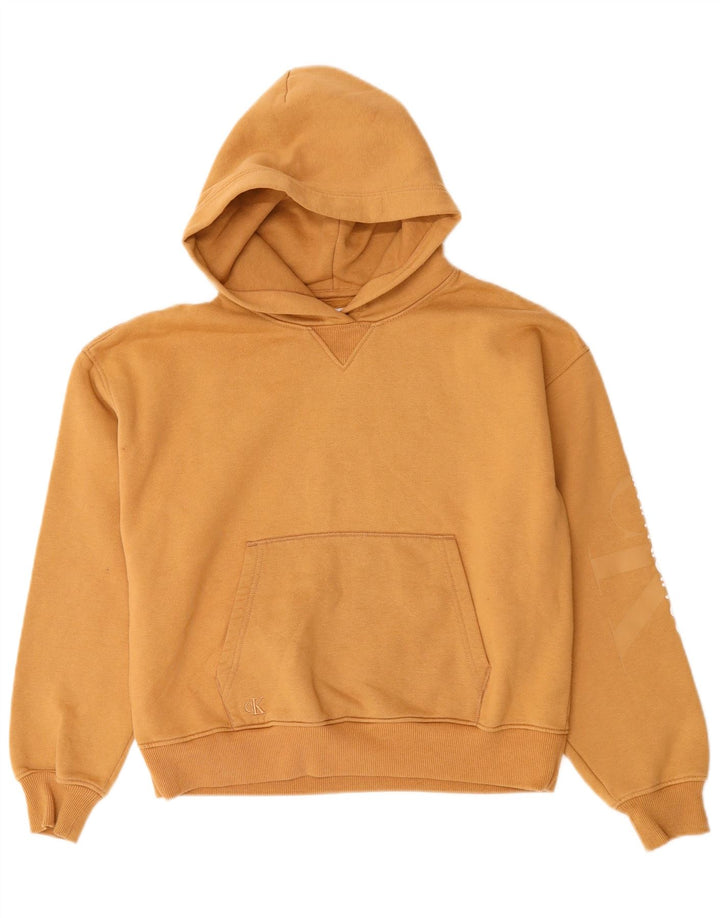 CALVIN KLEIN JEANS Jersey con capucha extragrande para mujer UK 10 Small Beige
