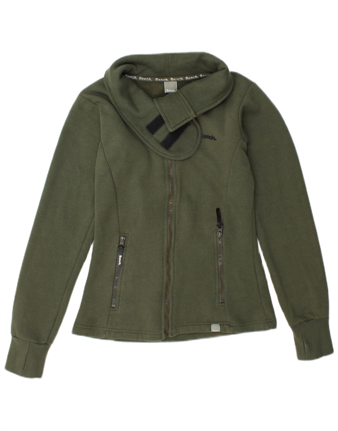 BENCH Chaqueta de chándal para mujer UK 10 Small Khaki Cotton