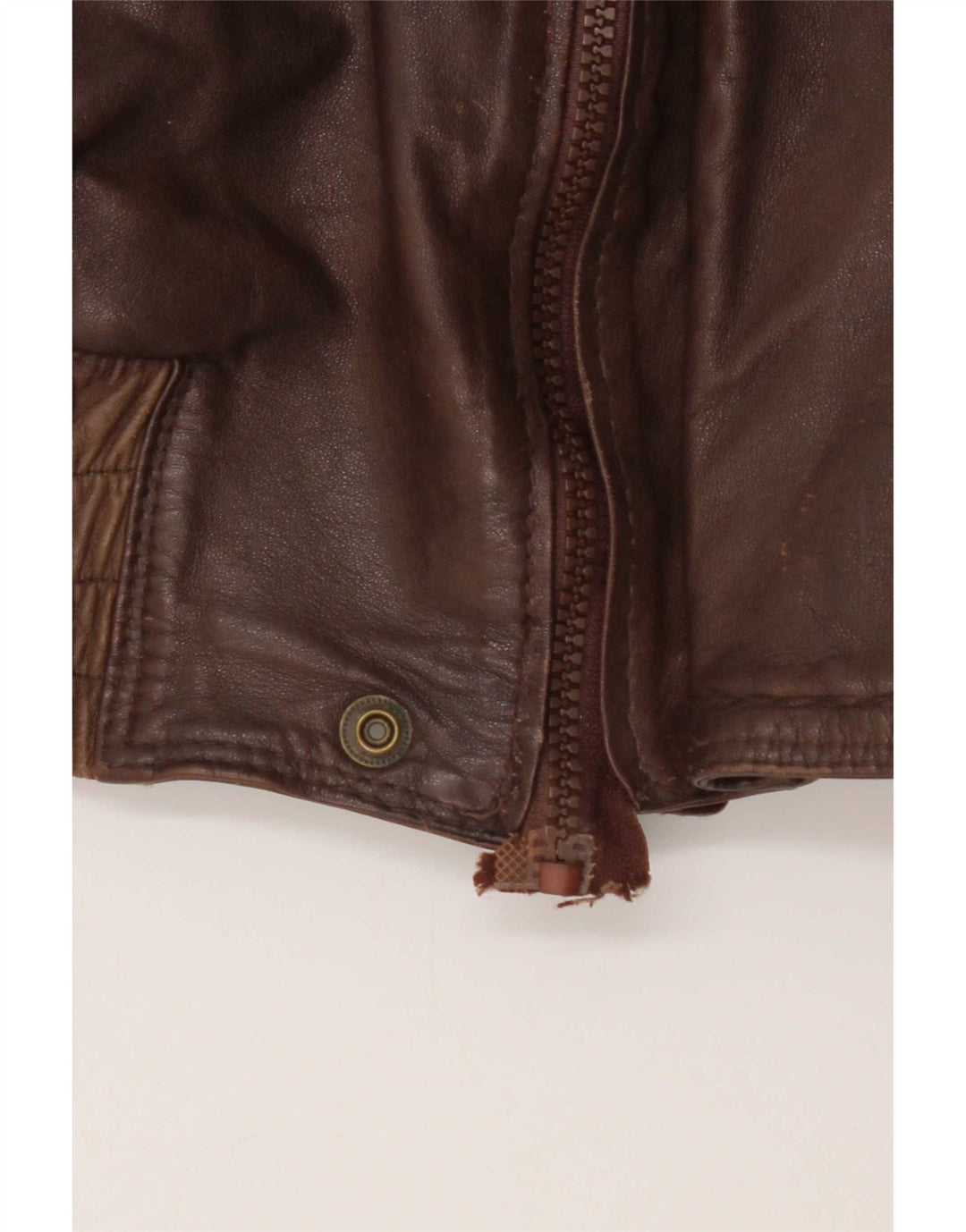Chaqueta de cuero vintage para hombre Reino Unido 38 Marrón medio