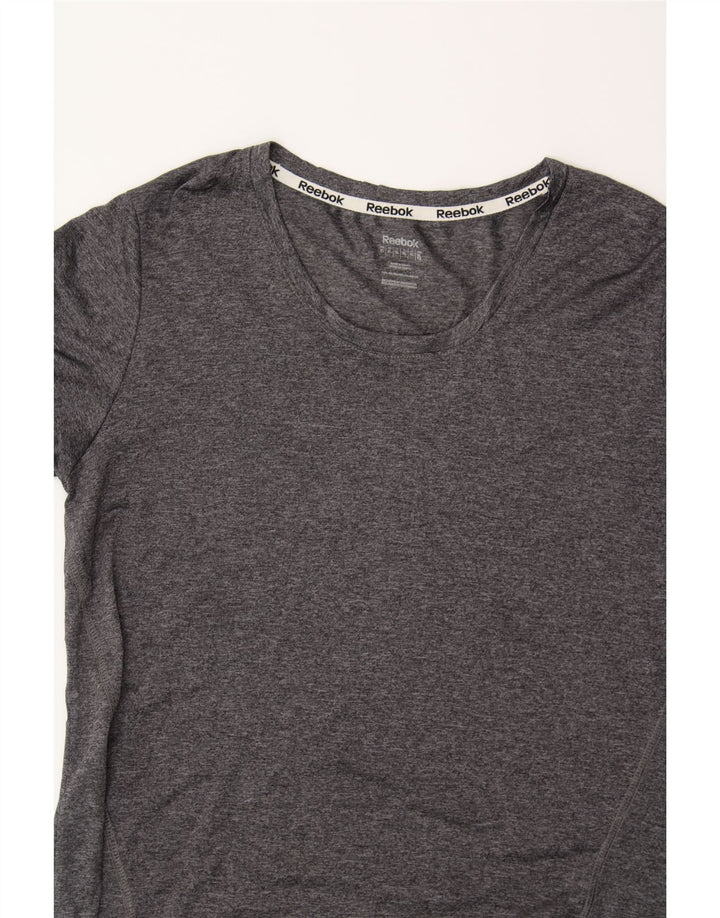 REEBOK Womens T-Shirt Top UK 18 XL Grey Polyamide Vintage Reebok and Second-Hand Reebok from Messina Hembry 