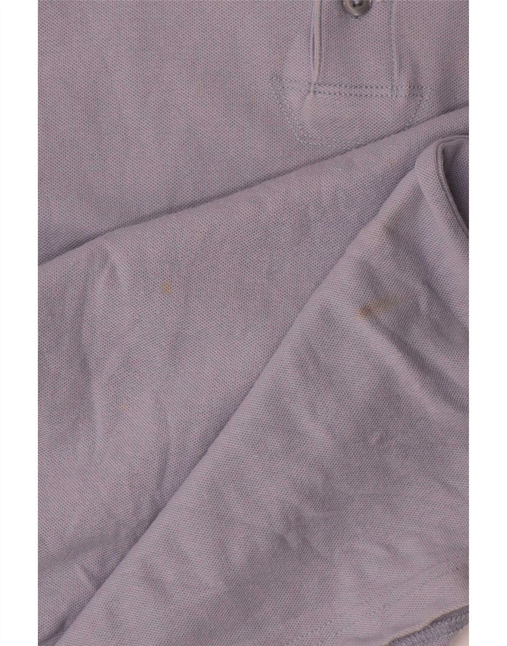 Polo Penguin de corte clásico con gráfico para hombre de algodón azul medio