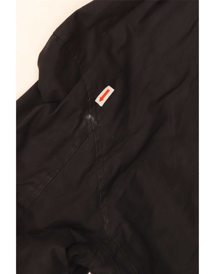 Tommy Hilfiger Abrigo para hombre UK 38 Medio Negro Poliéster