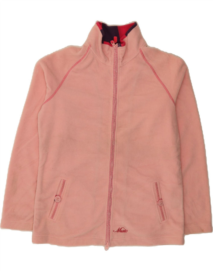 MUSTO Womens Fleece Jacket UK 16 Large Pink Polyester Vintage Musto and Second-Hand Musto from Messina Hembry 