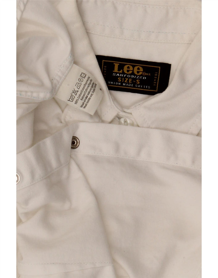 LEE Womens Shirt UK 10 Small White Cotton Vintage Lee and Second-Hand Lee from Messina Hembry 
