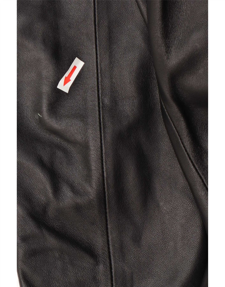 Sardar Chaqueta Blazer de Cuero Woodlands para Mujer UK 46 Grande Negro